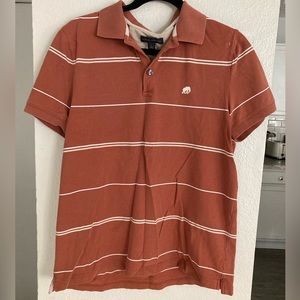 Banana Republic- orange striped polo